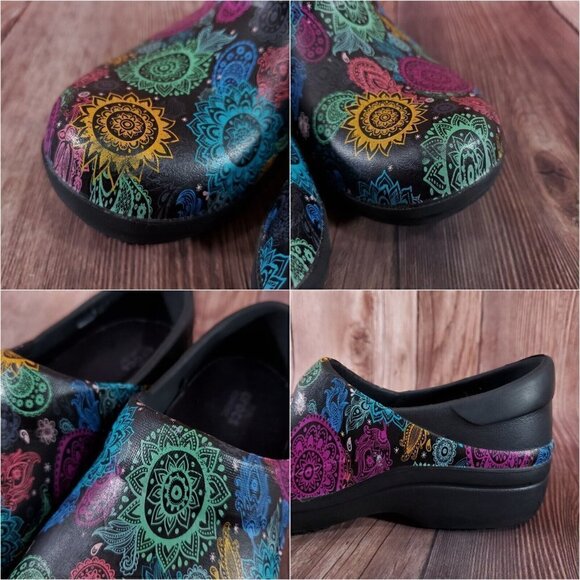 Crocs Womens 6 Neria Pro II Clog Multi Floral Slip Resistant Work Shoes 205385 - Picture 6 of 15